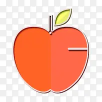苹果图标 学校元素图标 水果图标
