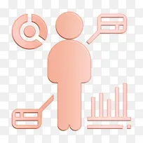 商业分析图标 人力资源图标 粉色