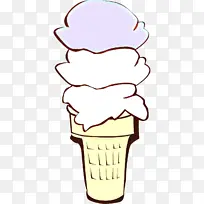 冷冻甜点 线条艺术 冰淇淋