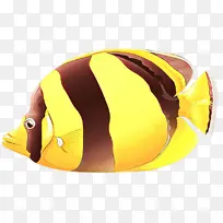 黄色 头盔 蝴蝶鱼