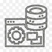 数据库管理图标 服务器图标 数据图标