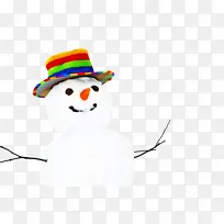 雪人 卡通 假帽子