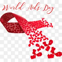 世界艾滋病日 红色 心脏