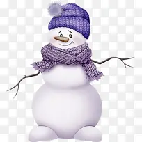 雪人 紫色 雪