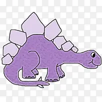 紫色三角龙恐龙