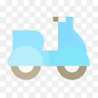 车辆和交通工具图标 摩托车图标 蓝色