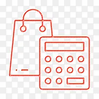 购物图标 商业和购物图标 计算器图标