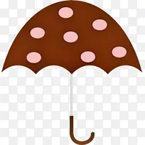 圆点 棕色 雨伞
