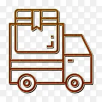 物流图标 运输和交付图标 送货卡车图标