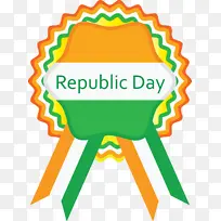 印度共和日快乐 绿色 标志