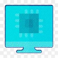 人工智能图标 计算机图标 水蓝