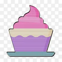 甜点和糖果图标 杯蛋糕图标 松饼图标