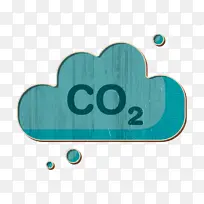 二氧化碳图标 气候变化图标 绿色