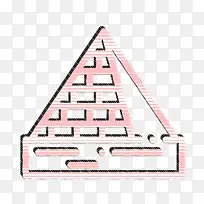 埃及图标 金字塔图标 粉色