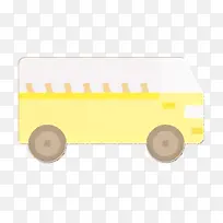 巴士图标 汽车图标 黄色