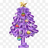 圣诞树 圣诞装饰 紫色