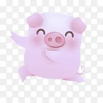 可爱的猪 粉色 猪科