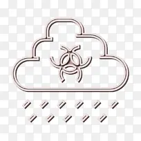 雨图标 有毒图标 全球变暖图标