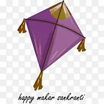 紫色 风筝 三角形