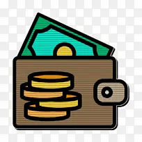 付款图标 钱包图标 线条