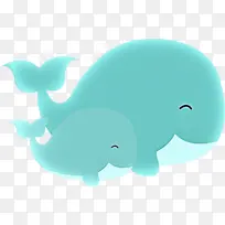 绿松石 水 鲸鱼