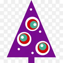 圣诞树 圆圈 三角形