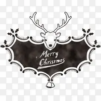 圣诞字体 圣诞快乐字体 驯鹿