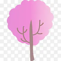 粉色 树 植物