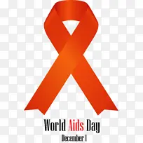 世界艾滋病日 红色 橙色