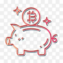 小猪银行图标 货币图标 比特币图标