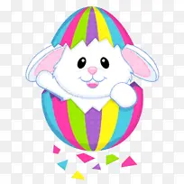 卡通 粉色 复活节兔子