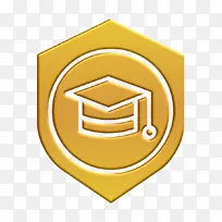 迫击炮标志 学校标志 黄色
