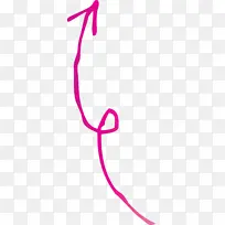 曲线箭头 粉色 紫色