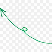 曲线箭头 绿色 线条
