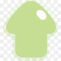 可爱的箭 绿色 蘑菇