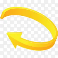 生态循环箭头 黄色 符号