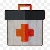 医疗保健和医疗图标 急救箱图标 夏令营图标
