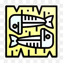 泰国食物图标 鲭鱼图标 鱼图标
