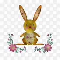 兔子和野兔 兔子 粉色
