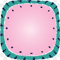 方形框架 粉色 圆形