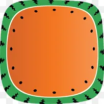 方形框架 绿色 橙色