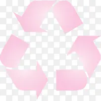 生态循环箭头 粉色 材质属性