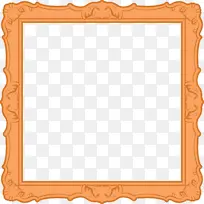 木框 长方形 橙色