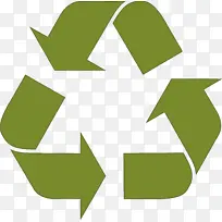 生态循环箭头 绿色 标志