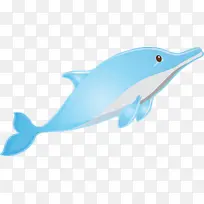 水彩海豚 鱼 鳍