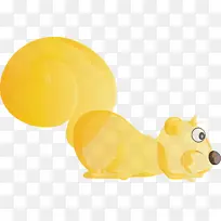 松鼠 黄色 动物形象