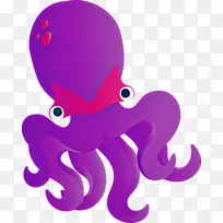 章鱼 太平洋巨章鱼 紫色