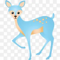 水彩鹿 动物形象 卡通