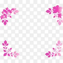 角框 粉色 花瓣