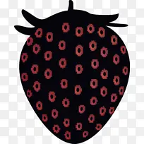 草莓 水果 黑色